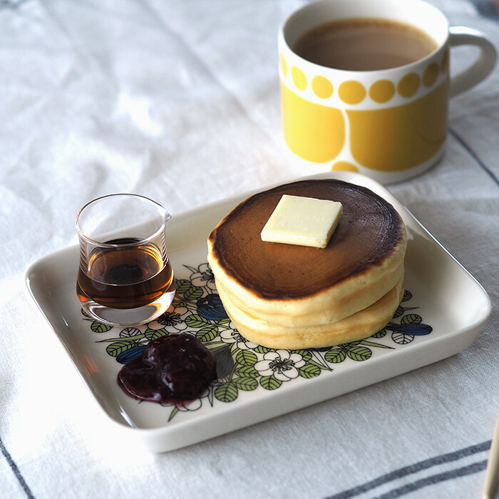 アラビア クロッカス プレート 15x19cm グリーン / ARABIA Krokus