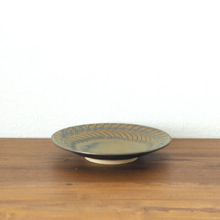 市野耕 マンガン釉 5寸葉紋皿 | 食器と料理道具の専門店「プロキッチン」