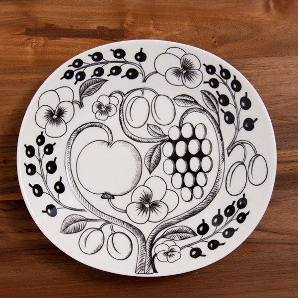 アラビア ブラック パラティッシ オーバルプレート 22×25cm / ARABIA