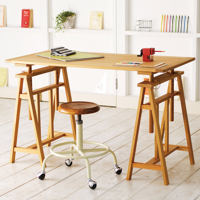 キャトル・セゾン】オリジナルサクラ材アトリエテーブル・脚のみ