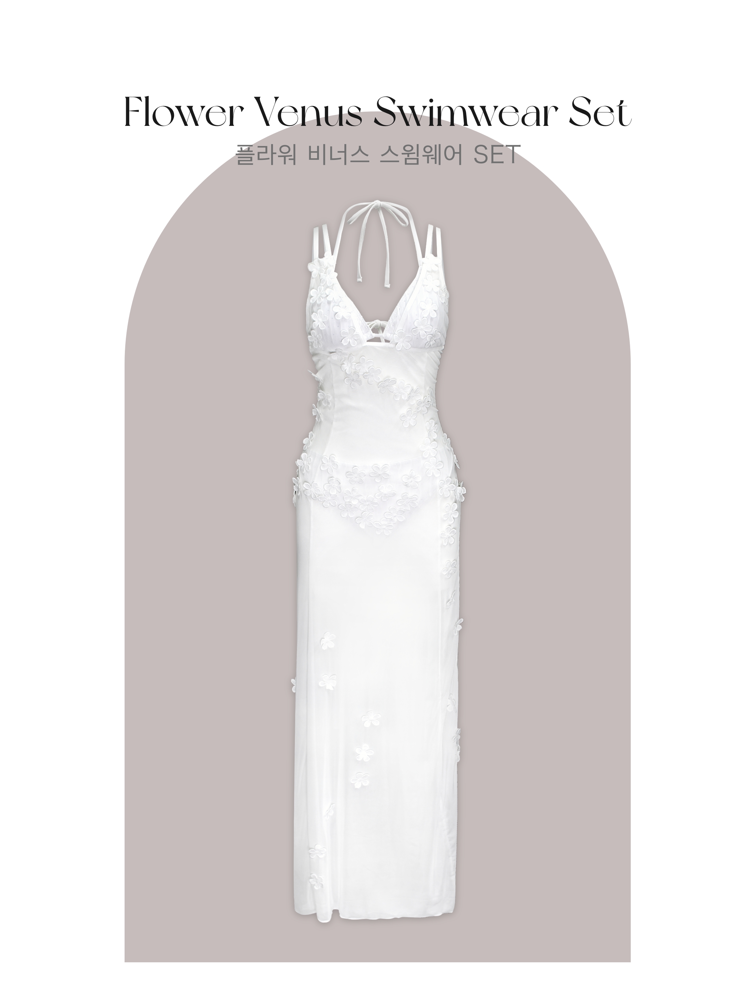 クン Flowerビーナススイムウェアset カラー:ホワイト