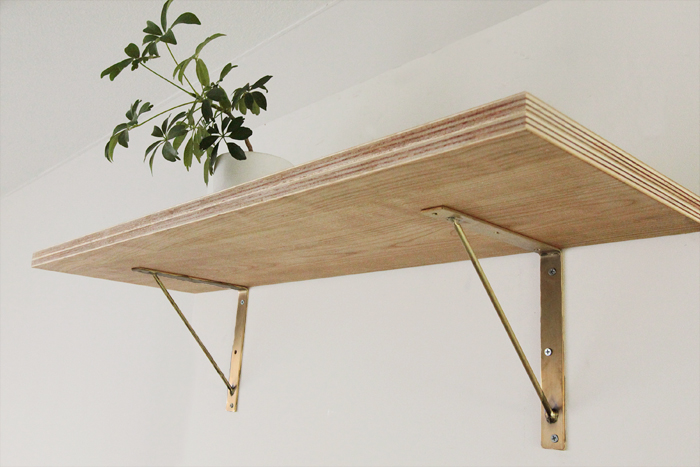 棚受け金物 真鍮 D200 | PS-BK001-03-G141 | 棚受け | 棚パーツ