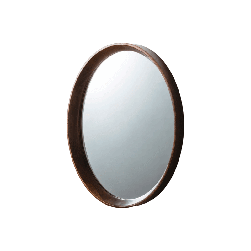 木製ラウンドミラー オーバル 425 | KB-AC019-02-G141 | ミラー | 洗面