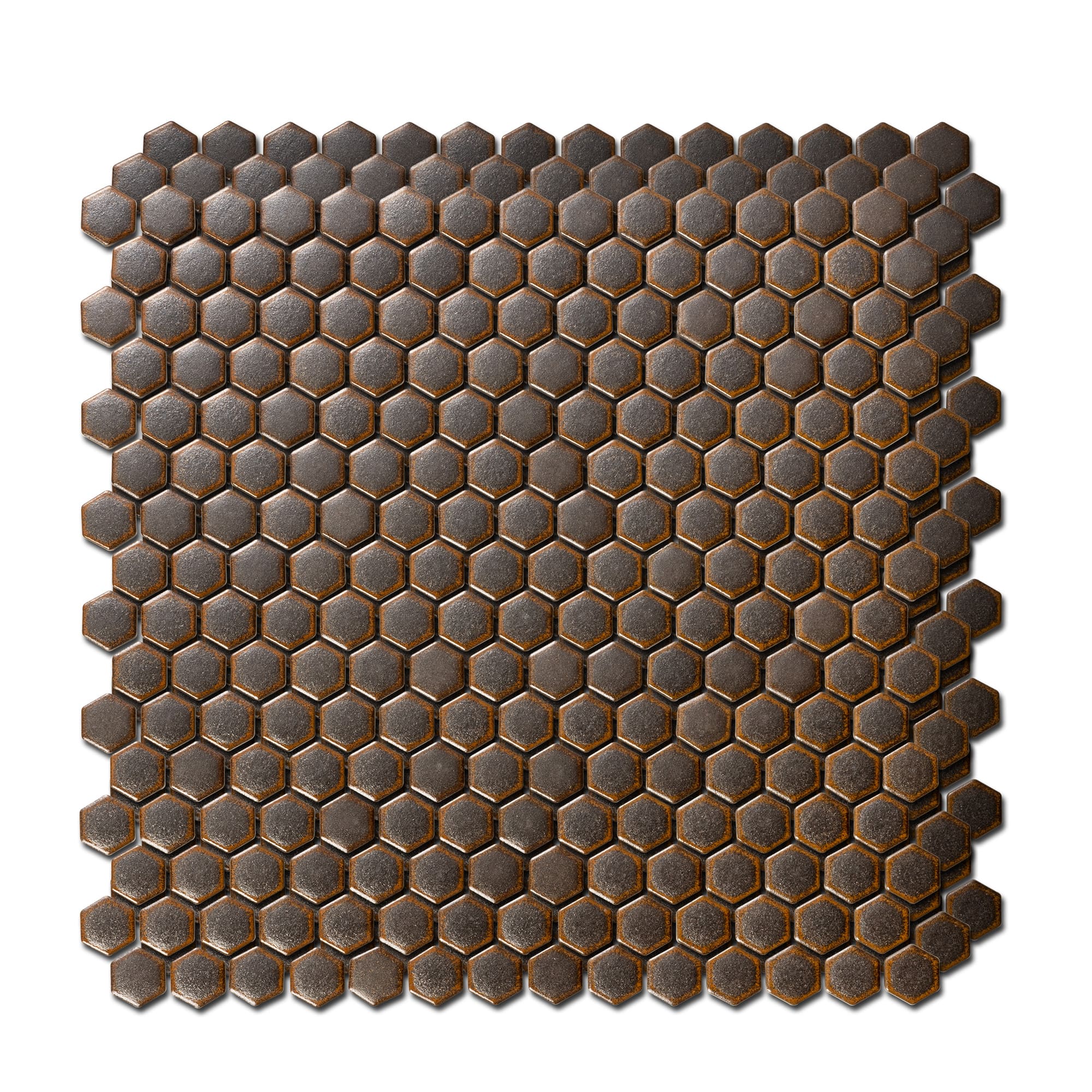 ハニカムタイル 鉄サビ（ケース） | WL-TL016-05-G141 | モザイク