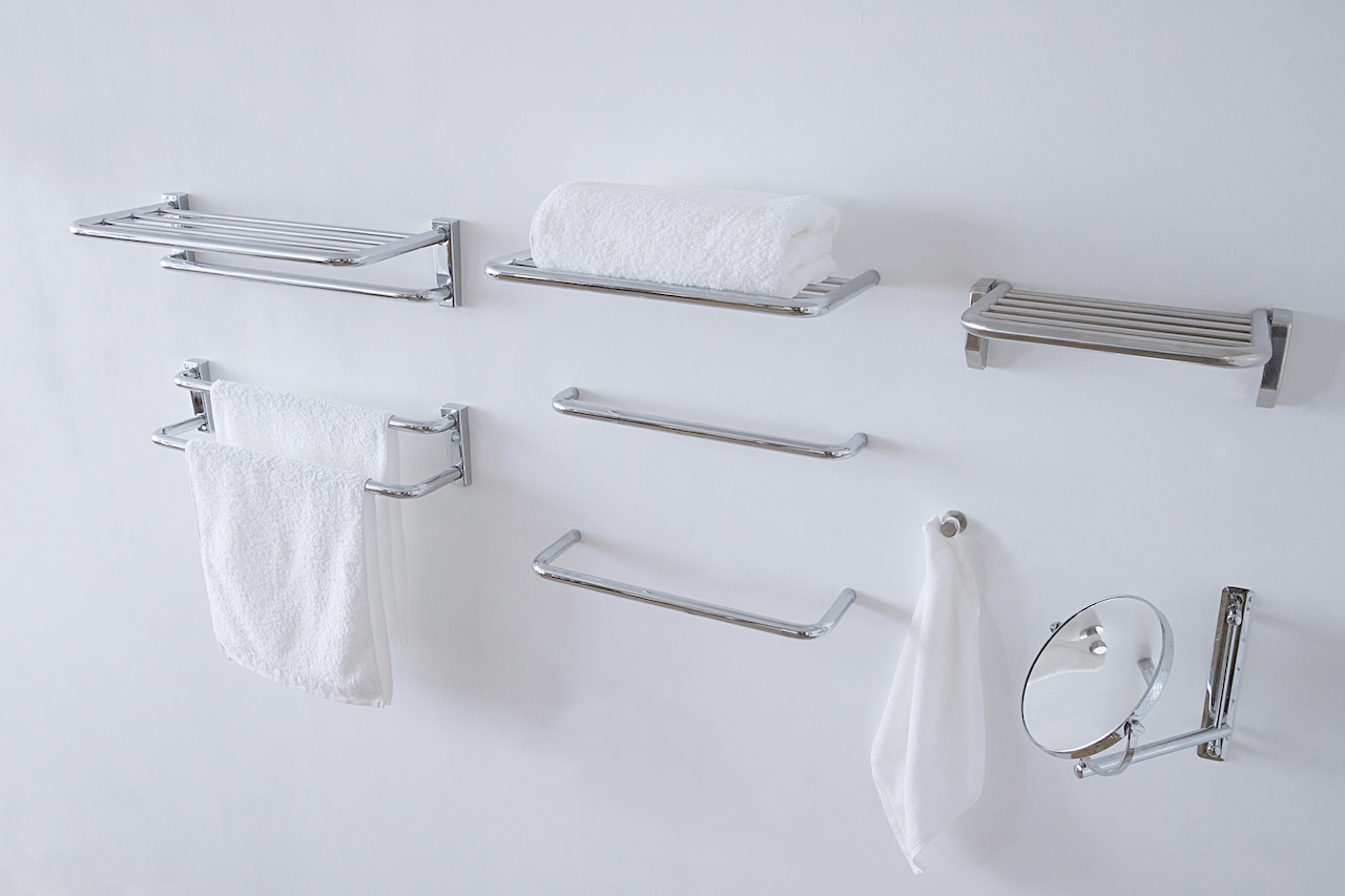 ホテル金物 タオル棚 W400 | KB-AC021-03-G141 | 洗面アクセサリー