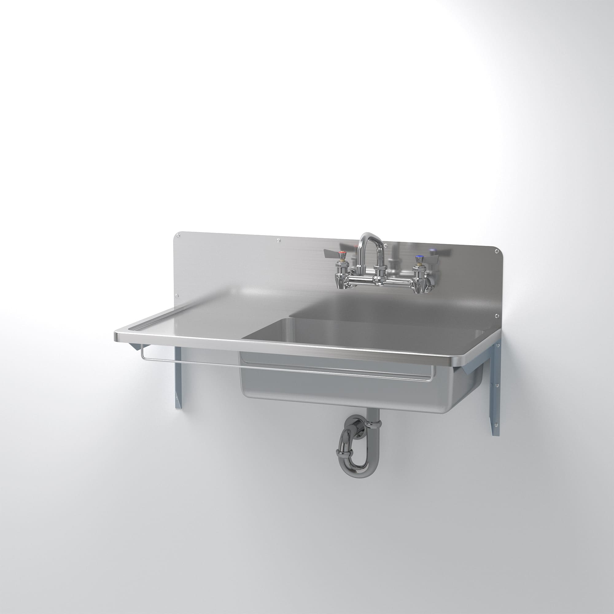 スクールシンク 壁付け水栓用 片デッキタイプ | KB-PR015-03-G239