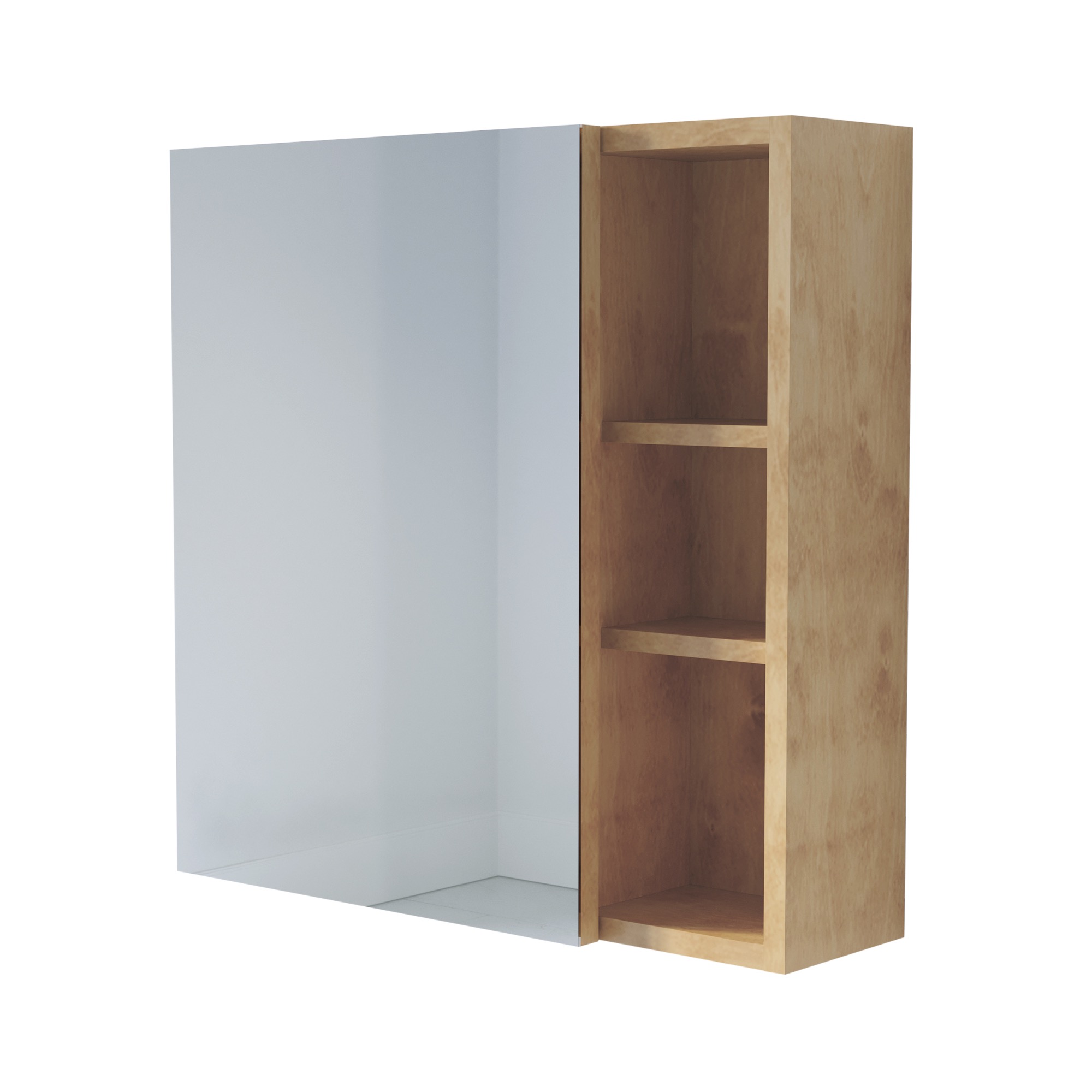 棚付きボックスミラー バーチ | KB-AC018-05-G141 | ミラー | 洗面