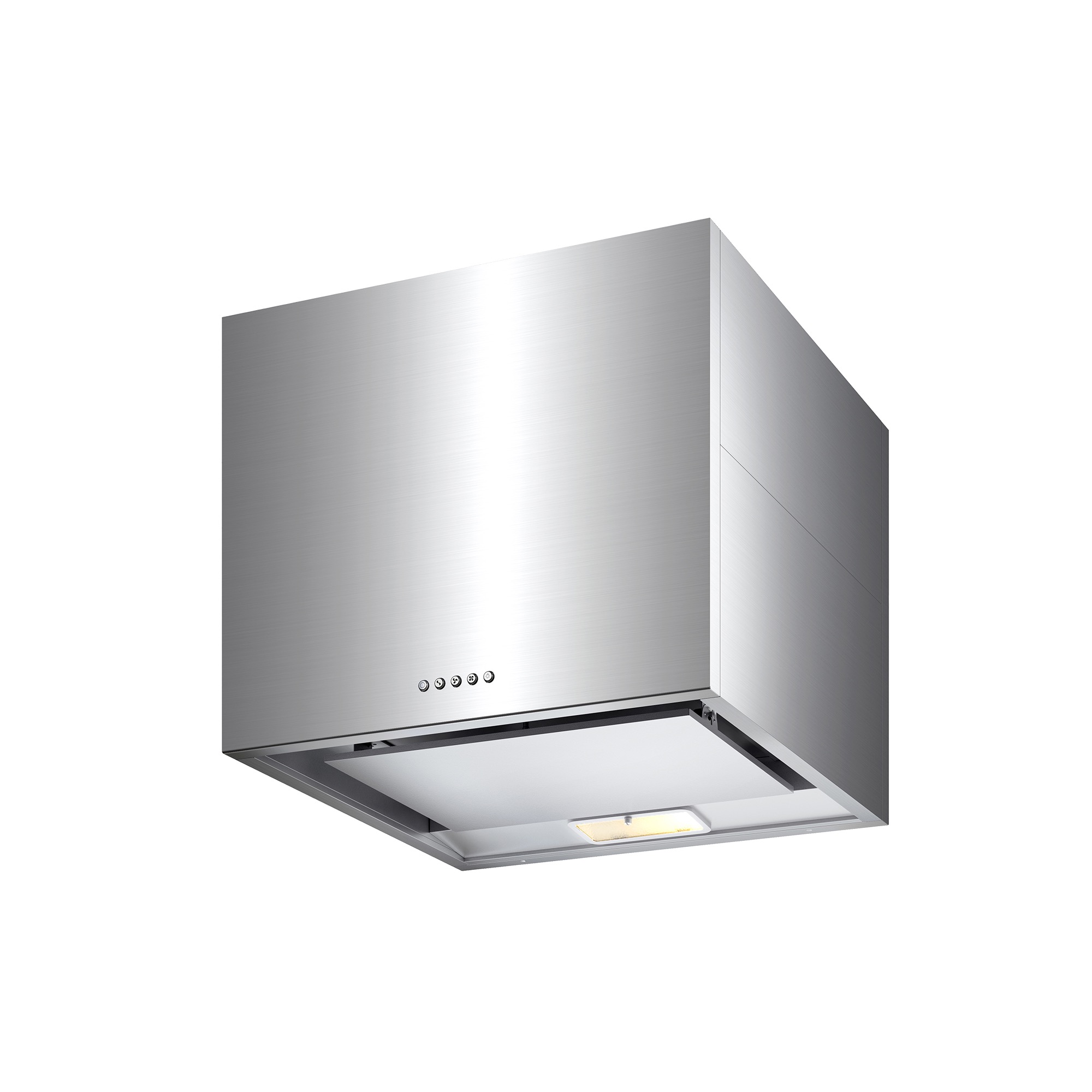キューブ型レンジフード 照明付き W600×H500 ステンレス | KB-KC019-18