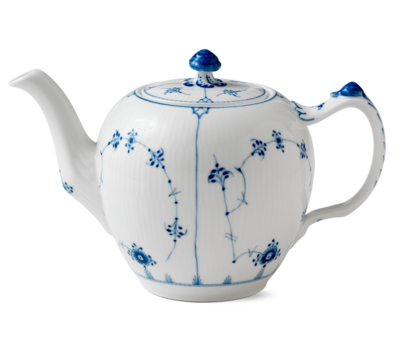 ブルーフルーテッド プレイン ティーポット 1000ml|ロイヤル