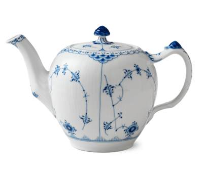 ブルーフルーテッド ハーフレース ティーポット 1000ml|ロイヤル