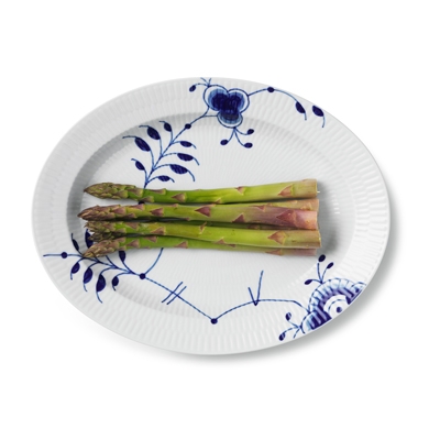 ブルーフルーテッド メガ オーバルディッシュ 30.5cm|ロイヤル