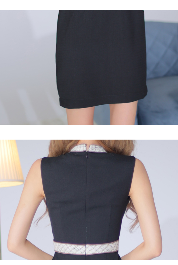 XS～Lサイズあり】フロントジッパー×ラメツイードミニキャバドレス(DE2962)