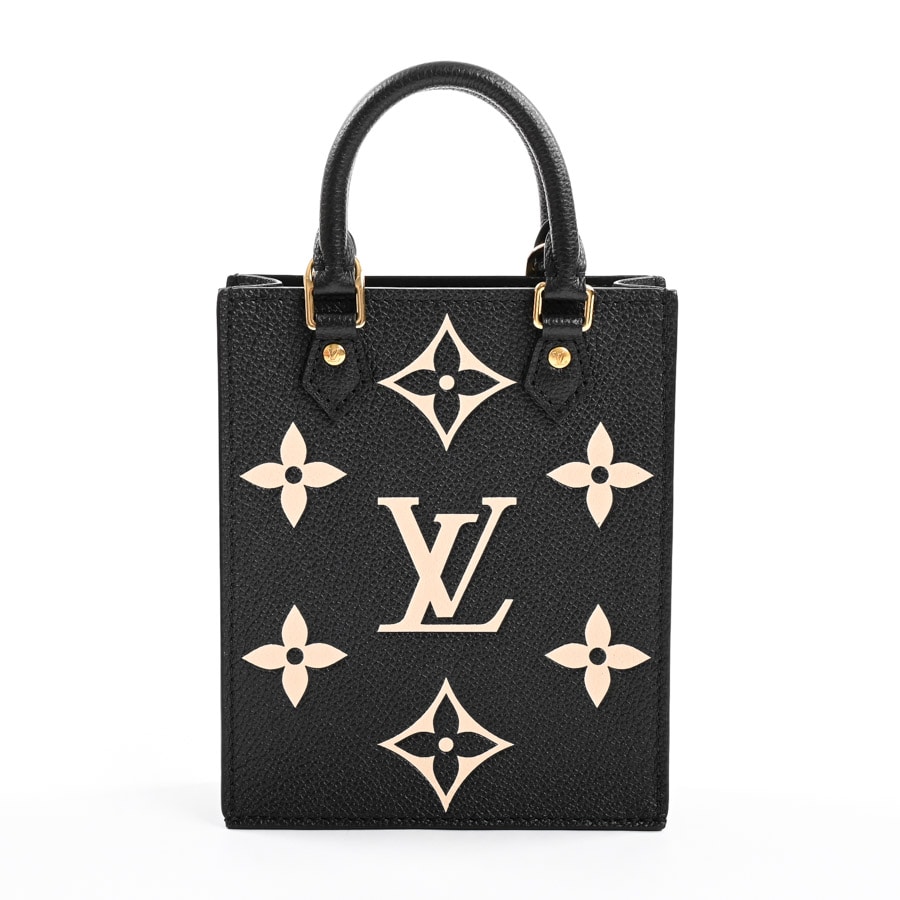 プティットサックプラ(約W14xH17xD5cm(実寸) ブラック/ベージュ