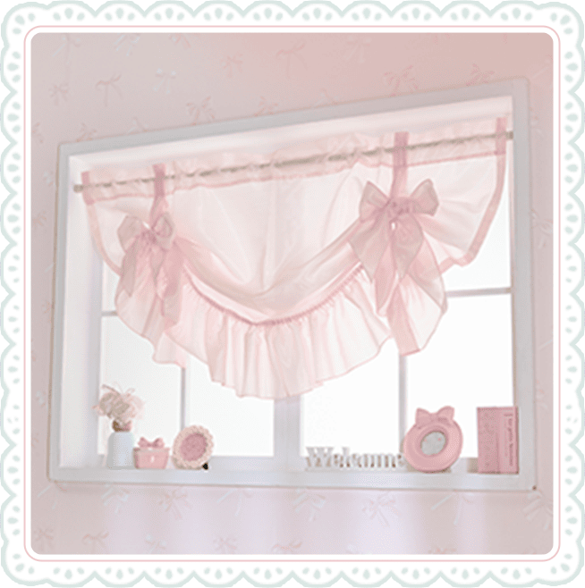 アレンジリボンカフェカーテン(100×70cm)【ラッピング対応可能