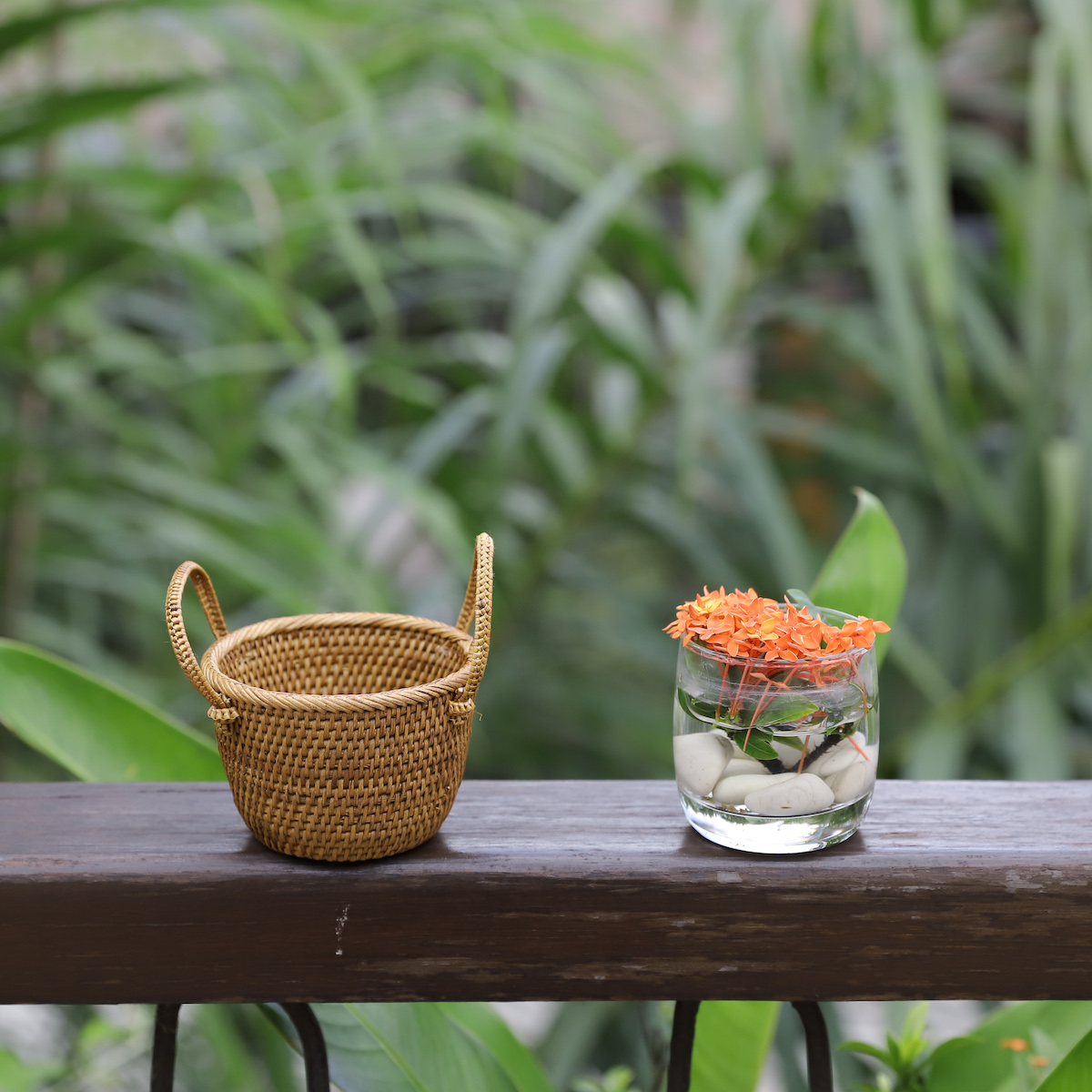 鉢カバーSSサイズ (OVL242) Rosily(ロージリー) バリ島 アタかご雑貨