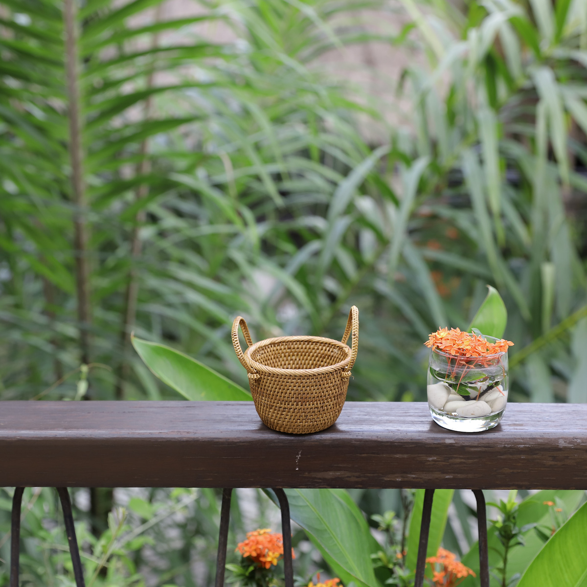 鉢カバーSSサイズ (OVL242) Rosily(ロージリー) バリ島 アタかご雑貨