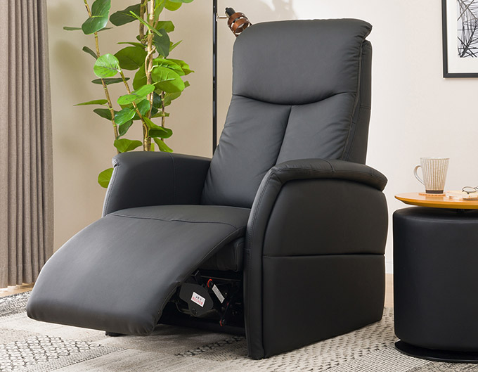 楽天市場】[幅76cm]電動リクライニングチェア (コンフェ革 BK) ニトリ