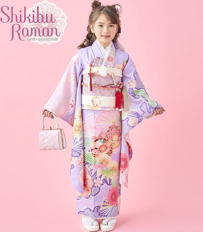 7歳 女の子 着物 七五三 四つ身 7-057 7歳 女の子 着物 七五三 四つ身