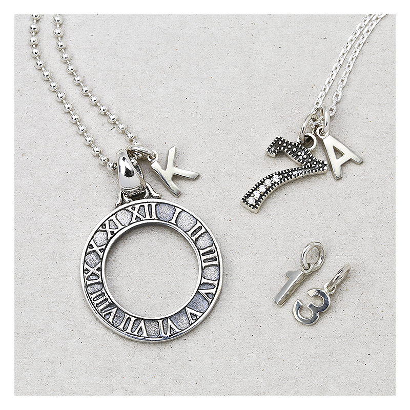 プレーン アルファベット ペンダント ≪1.1mmアズキチェーン割引セット