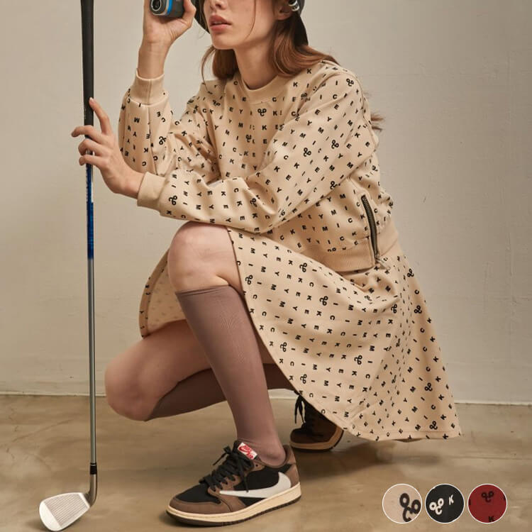 韓国ゴルフウェア スウェット 長袖 スカート セットアップ | スポーツ