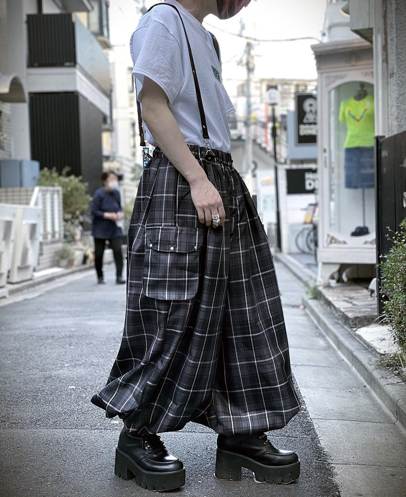 glamb gb17sm/po2 ティモシーサルエルパンツ　サスペンダー サスペンダーカーゴサルエルパンツ<BR>原宿 キングリーマスク