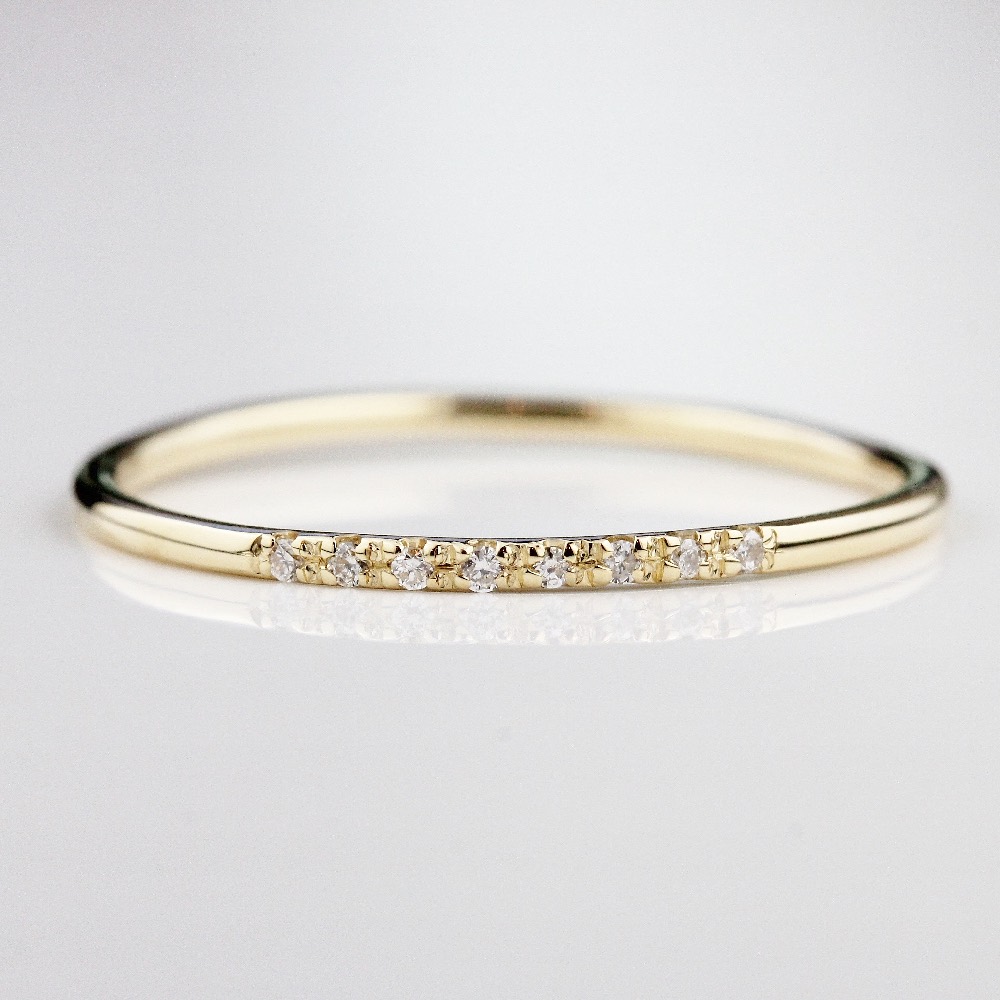 楽天市場】【日本製 18金 華奢リング】ダイヤモンドリング 指輪