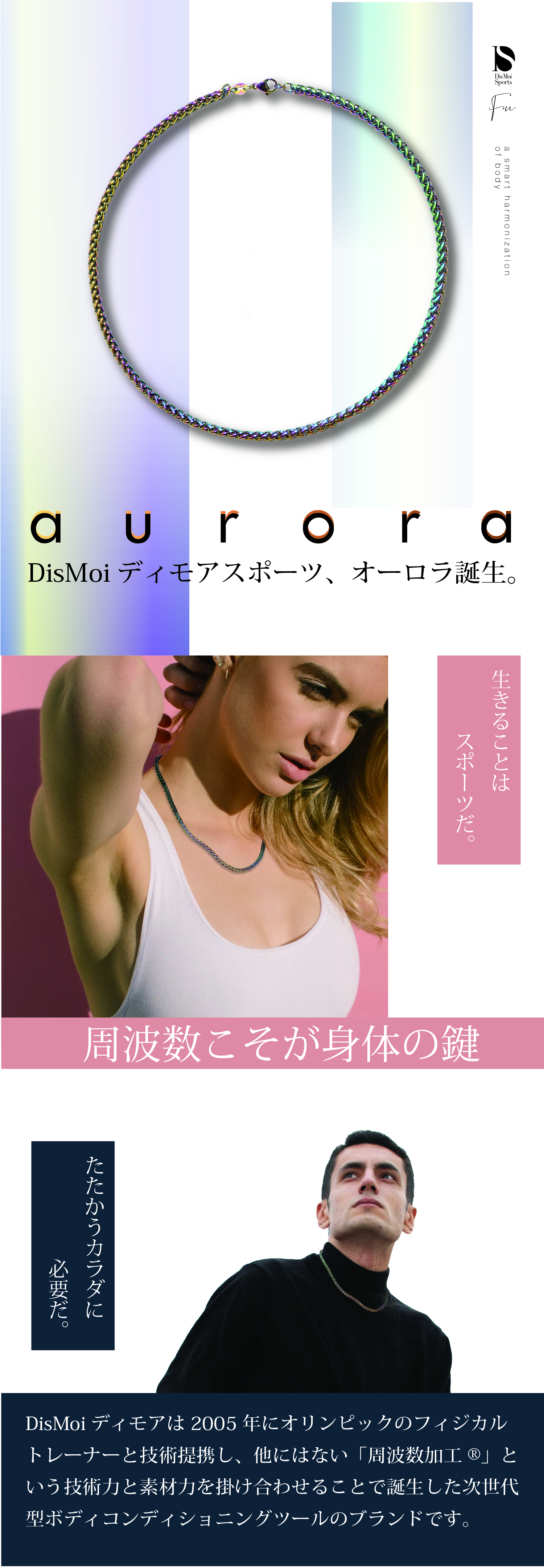 楽天市場】【正規販売店】送料無料 DisMoi オーロラ 42cm 幅4mm aurora