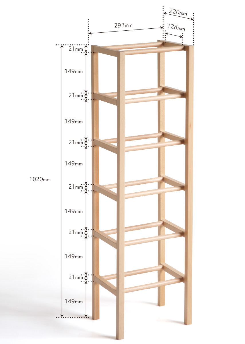 楽天市場】日本製 「木製シューズラック【スリム】6段」 シューズ