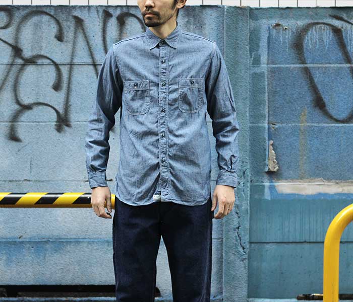 楽天市場】orSlow オアスロウ シャンブレー ワークシャツ 01-8070