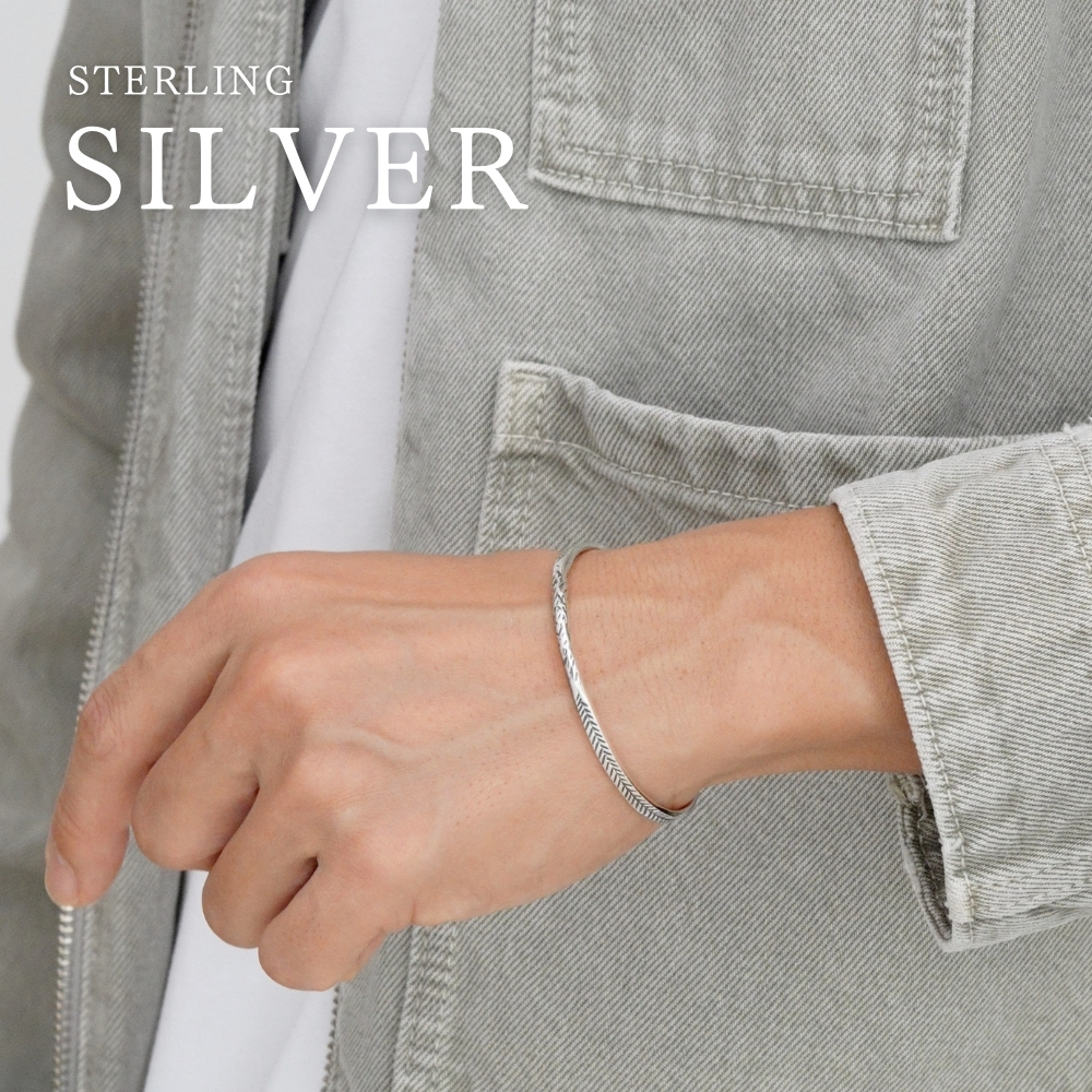 楽天市場】シルバー バングル ブレスレット サイズ 調整 可能 シルバー
