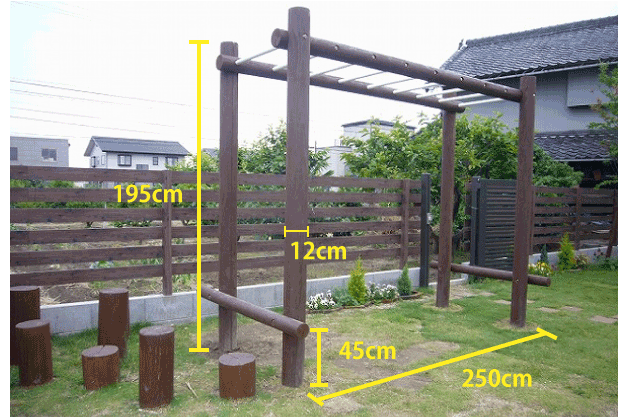 楽天市場】木製 うんてい 無塗装 加圧注入防腐加工処理済 : 自然工房