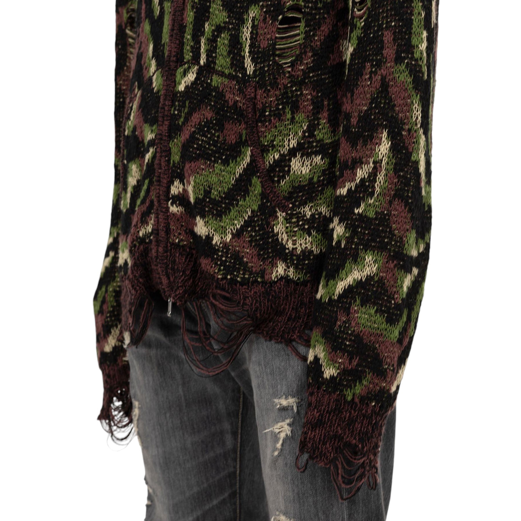 KAMIYA]Camouflage Knit Zip-up Hoodie/KHAKI(G14HD072) – R&Co.