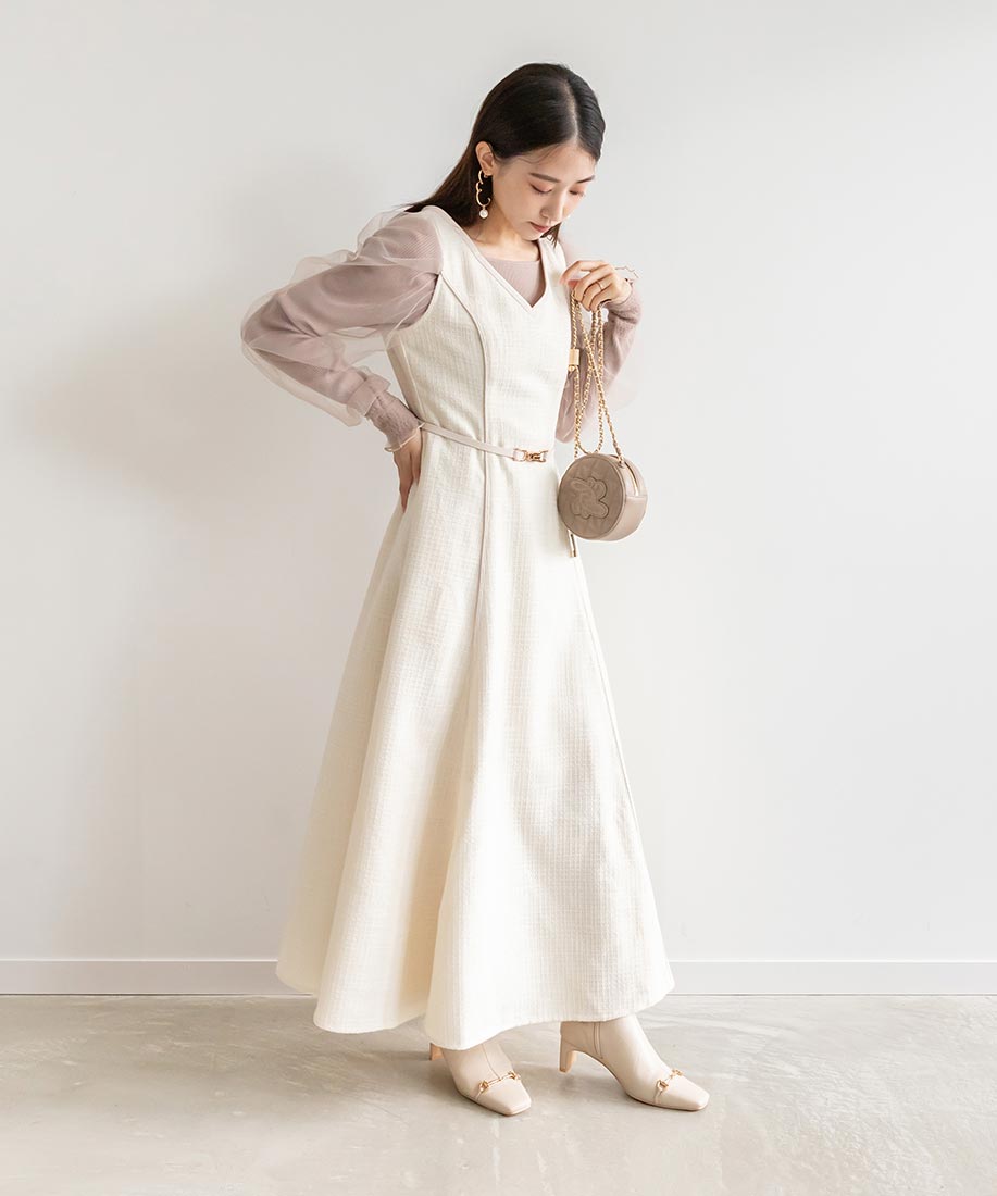 SALE】ツイードライクフレアワンピースRANDA公式サイト