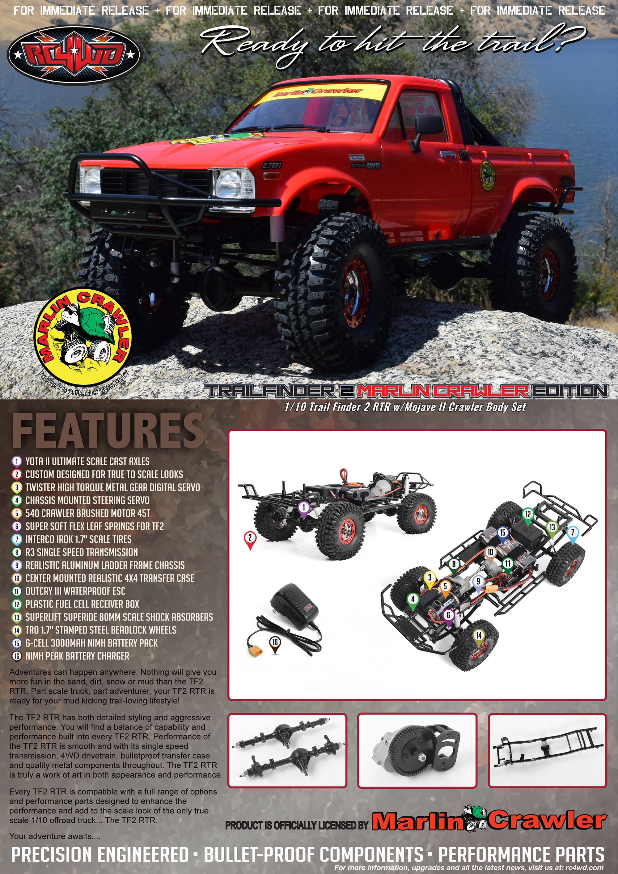 RC4WD Marlin Crawler Trail Finder 2 RTR w/Mojave II Crawler