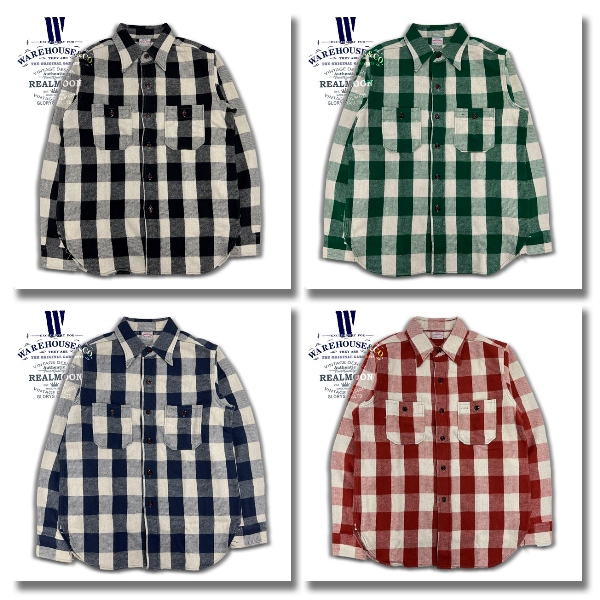 WAREHOUSE ネルシャツ No.WHS-3104A 
