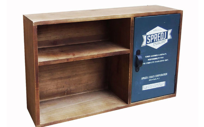 CULTURE MART(カルチャーマート) アンティーク風 木製 扉付き ウッド