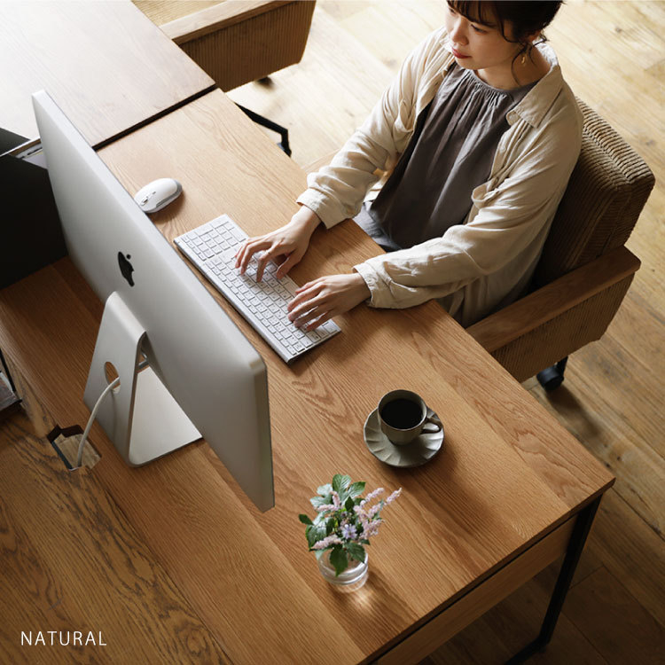 happy fm❤︎】リセノWIRY/NA デスク ナチュラル 120cm happy fm