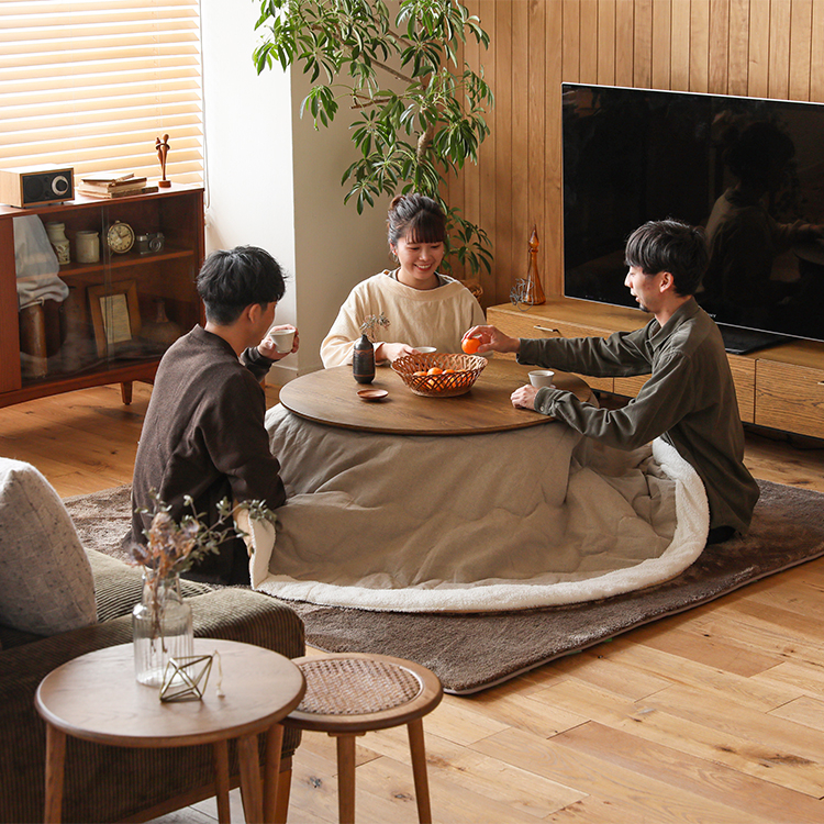 こたつテーブル FAM／BR 円形 直径90cmタイプ ｜家具・インテリア通販
