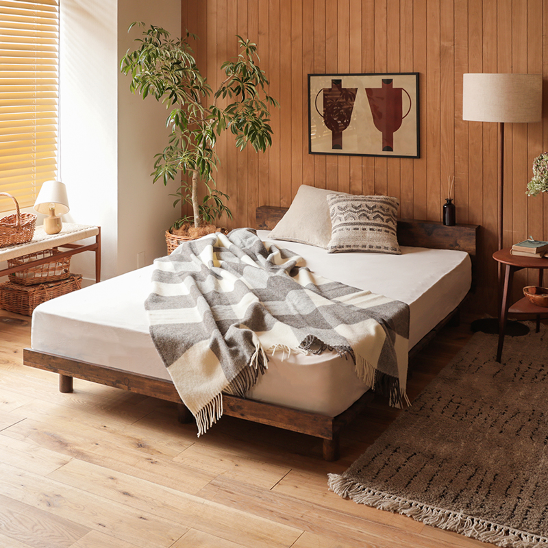 ヘッド付きフロアベッド PIATTO マットレスジャストセット ｜家具