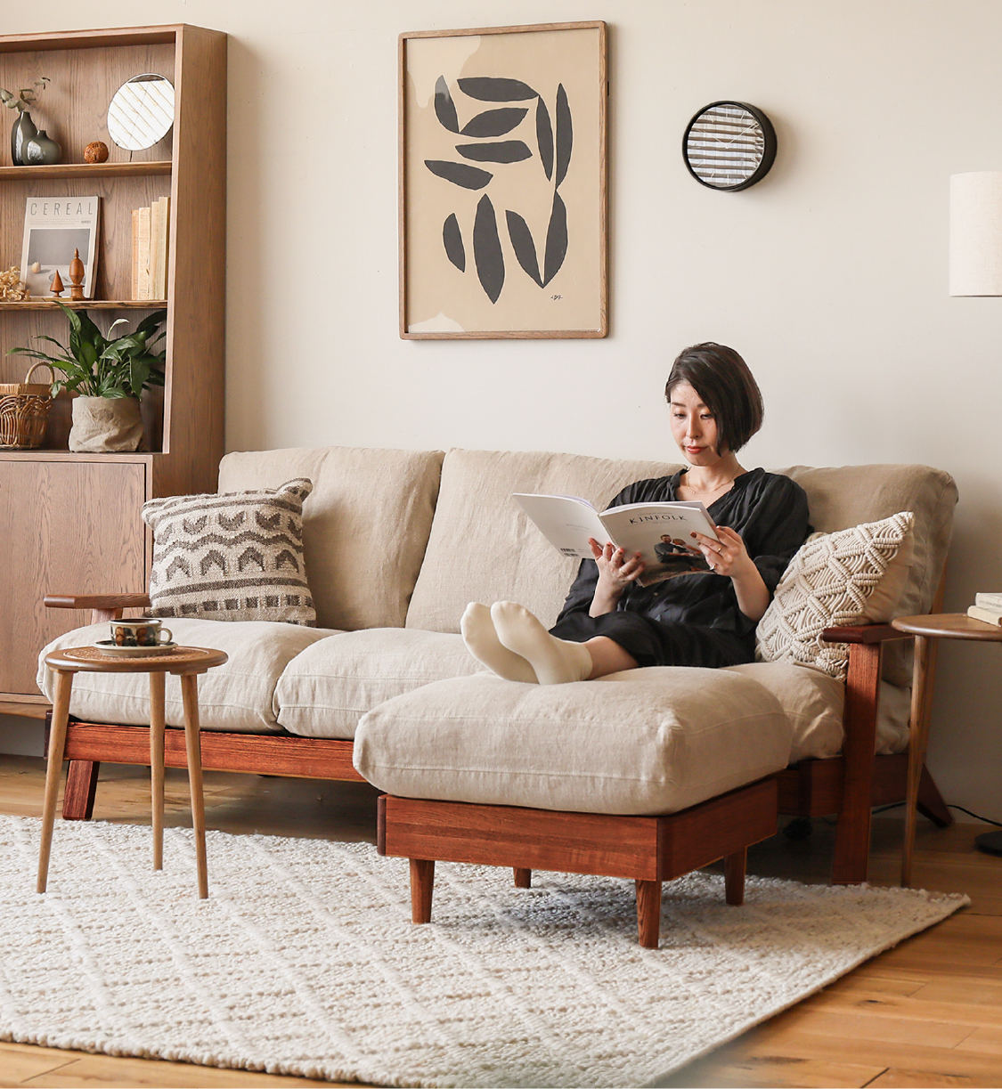 ◼️梱包2 フレーム◼️Re:CENO リセノ ソファ NOANA 1人掛けソファ