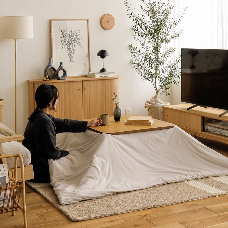 こたつ布団掛けカバー Herringbone knit 四角形タイプ ｜家具