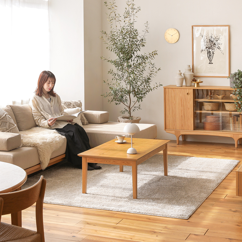 お値下げ中！ リセノ 国産洗えるラグマット sol ブラウン お値下げ中