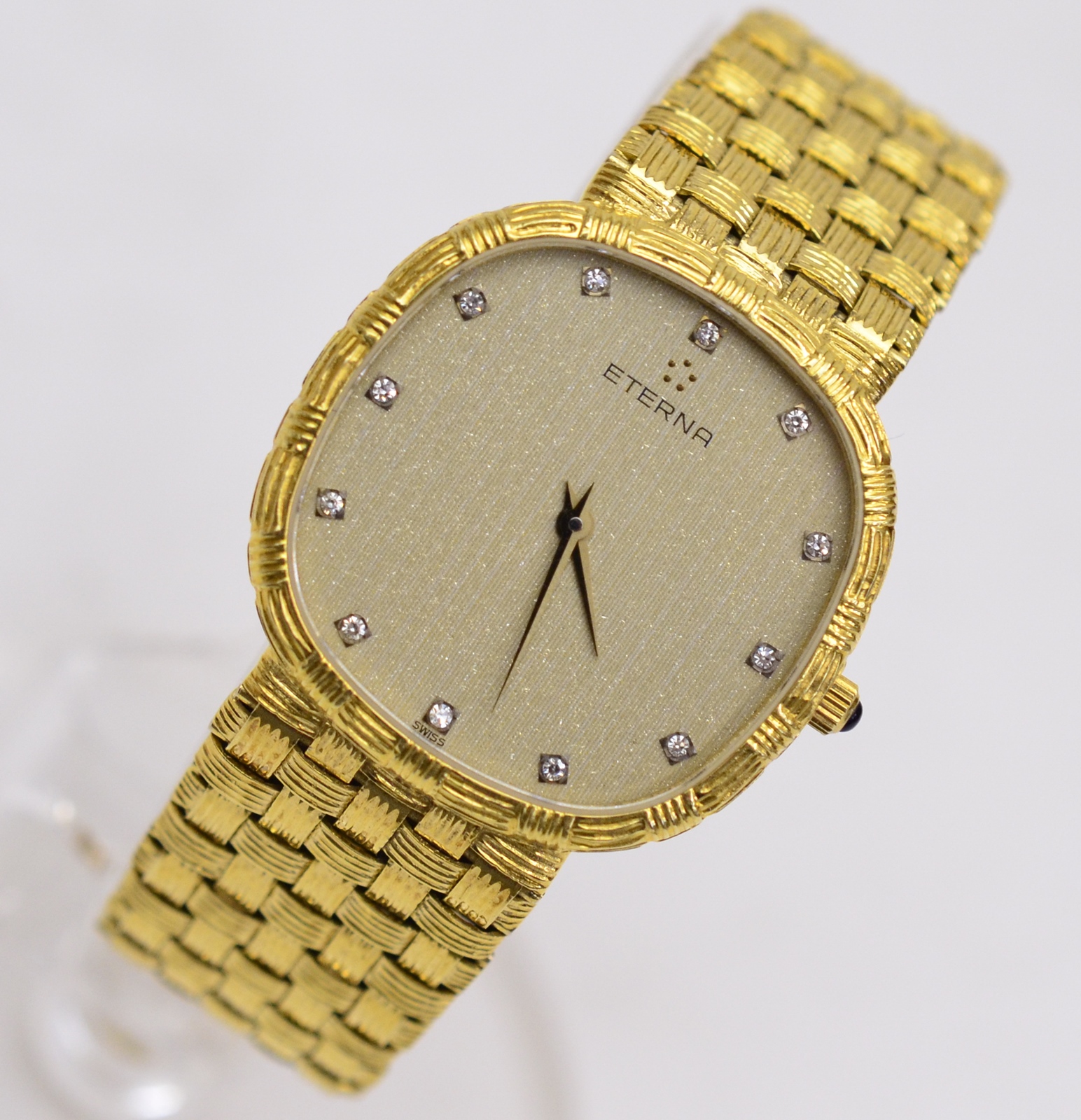 ETERNA K18 12Pダイヤ 金無垢 腕時計 買取 しました！ - リサイクル