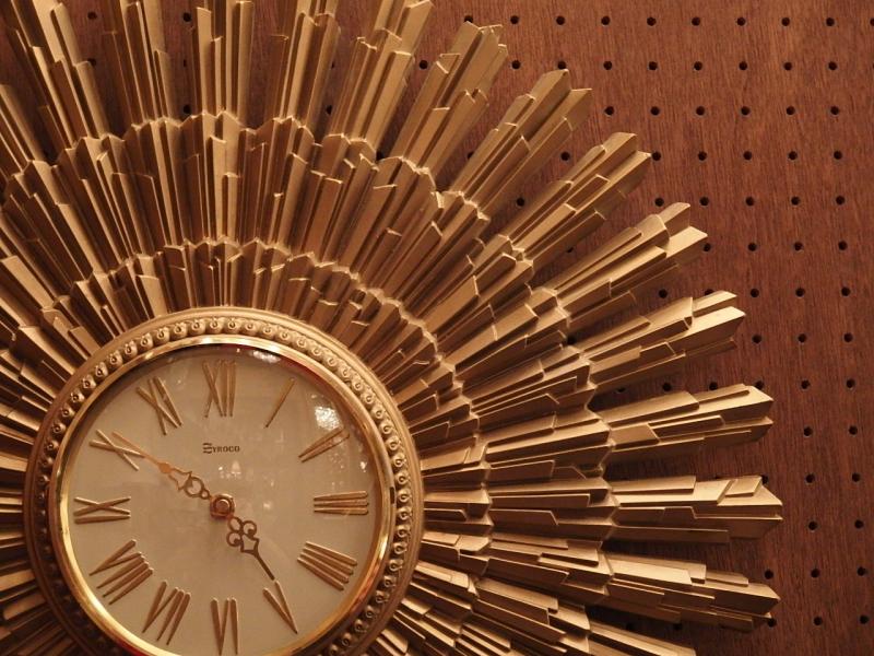 ヴィンテージ壁掛け時計サンバーストクロック USM 1444