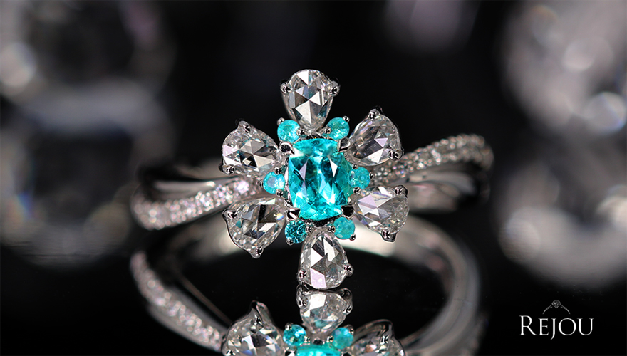 パライバトルマリンプラチナリング0.05ct