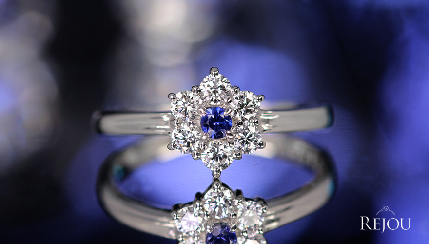 ベニトアイト 0.086ct ダイヤモンド 0.39ct プラチナ リング(指輪