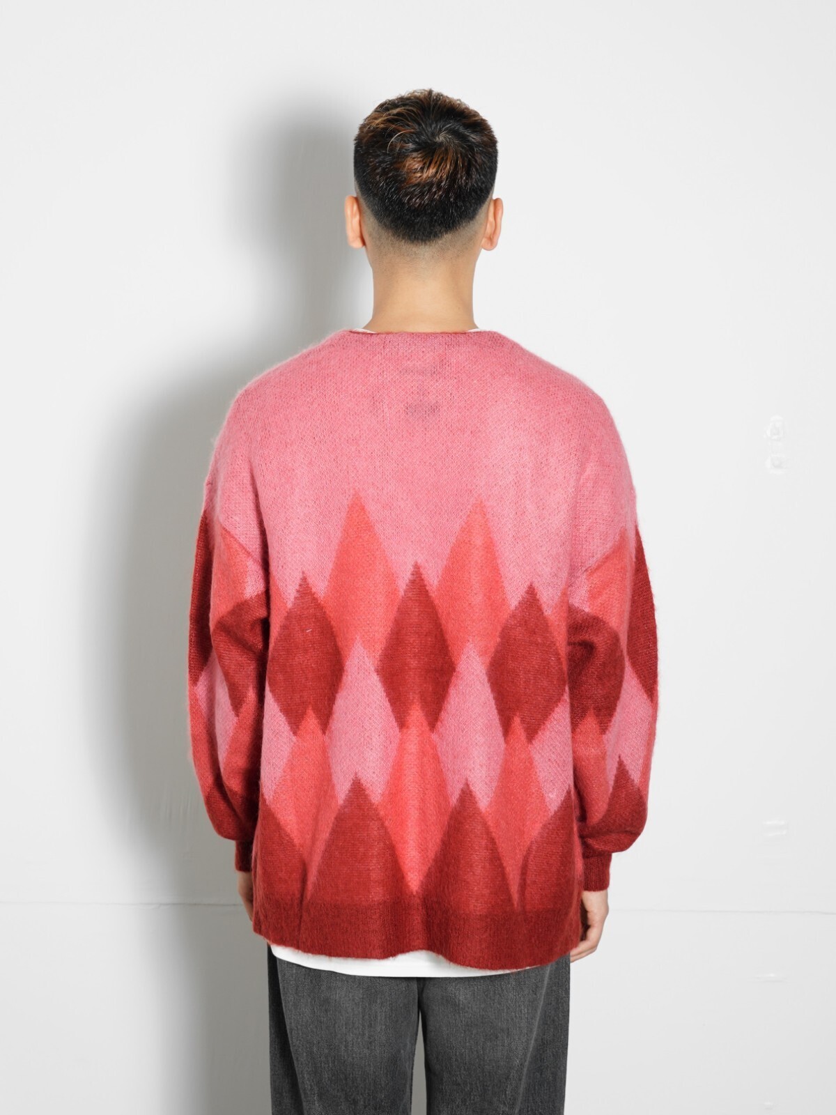 アーガイル モヘア ニットカーディガン - ダイリク レディース