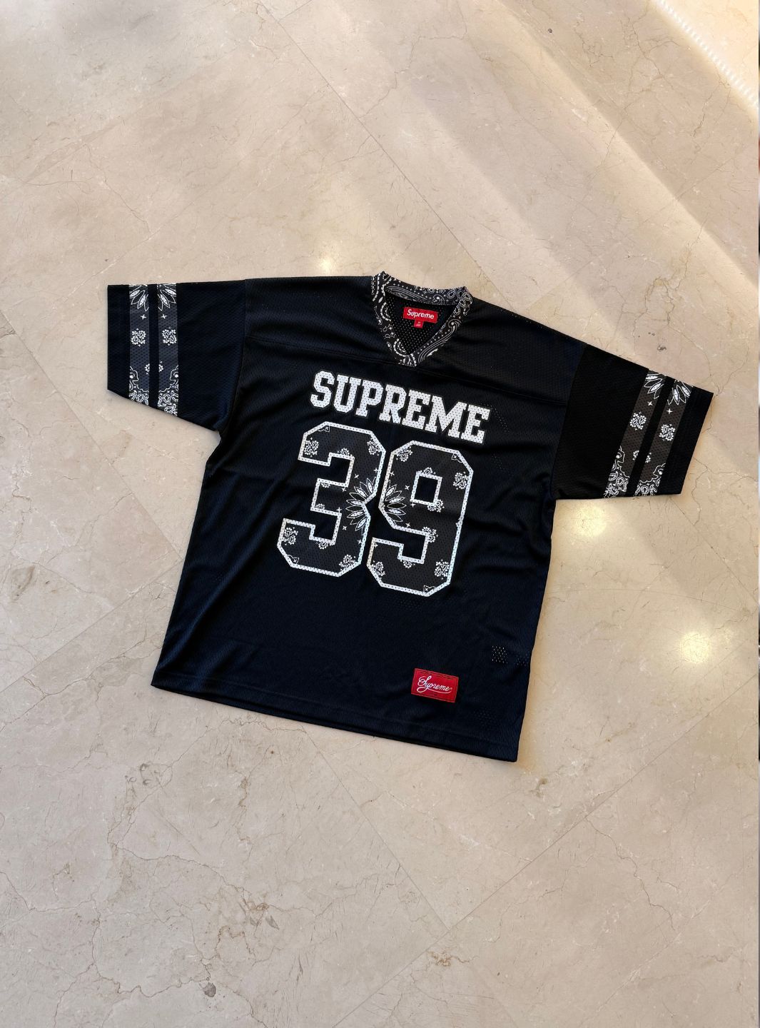 Supreme Bandana Football Jersey Black | ResellZone