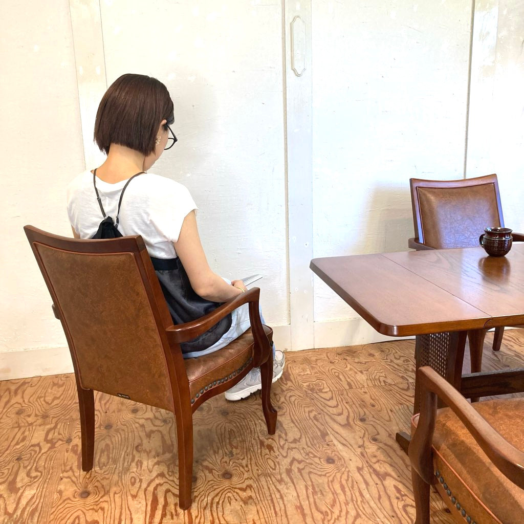 マルニ 猫脚 レザーチェア maruni ③ ハイバック オールド レトロ