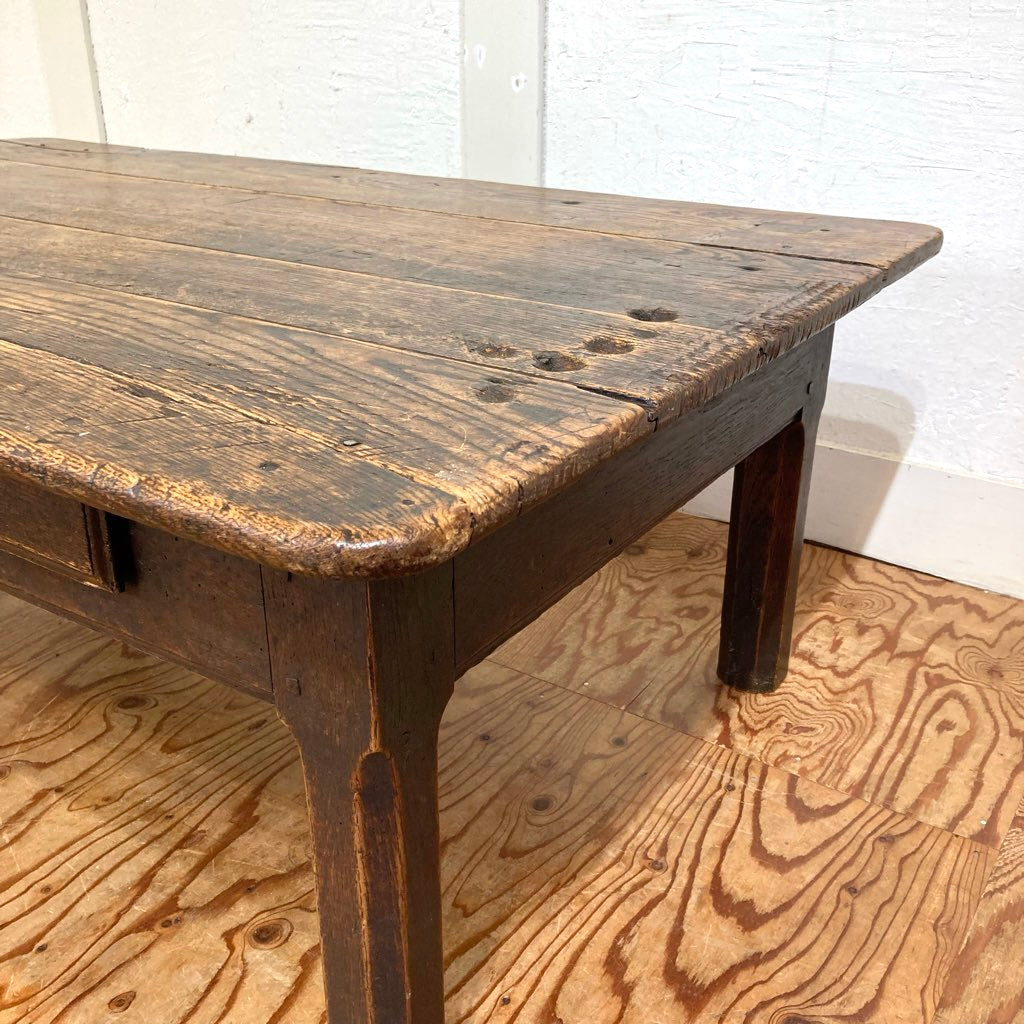 英国 アンティーク オーク無垢材 ローテーブル リビングテーブル